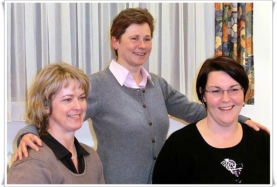 Vorstand von accordeonissimo: v.l.n.r. Heike Huber, Anita Engelhard und Sabine Buchner